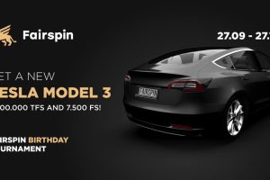 Tesla Model 3, 7,000,000 TFS, and 7,500 FS – Fairspin Birthday Tournament Is On!