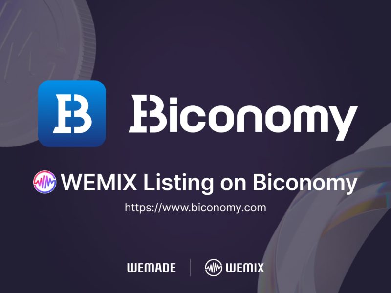 WEMIX announces listing on Canadian virtual asset exchange Biconomy