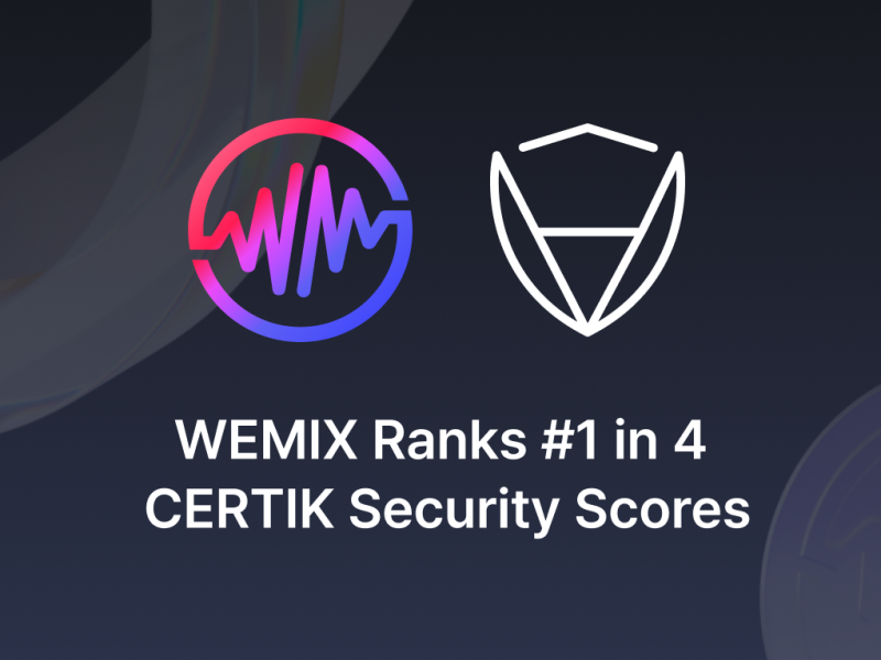 WEMIX Dominates #1 Spot in Gaming, GameFi, Play-to-Earn, and Web3 Categories on CertiK’s Cryptocurrency Leaderboard
